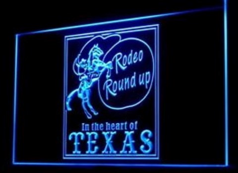 Cowboys Horse Rodeo Texas LED Neon Sign